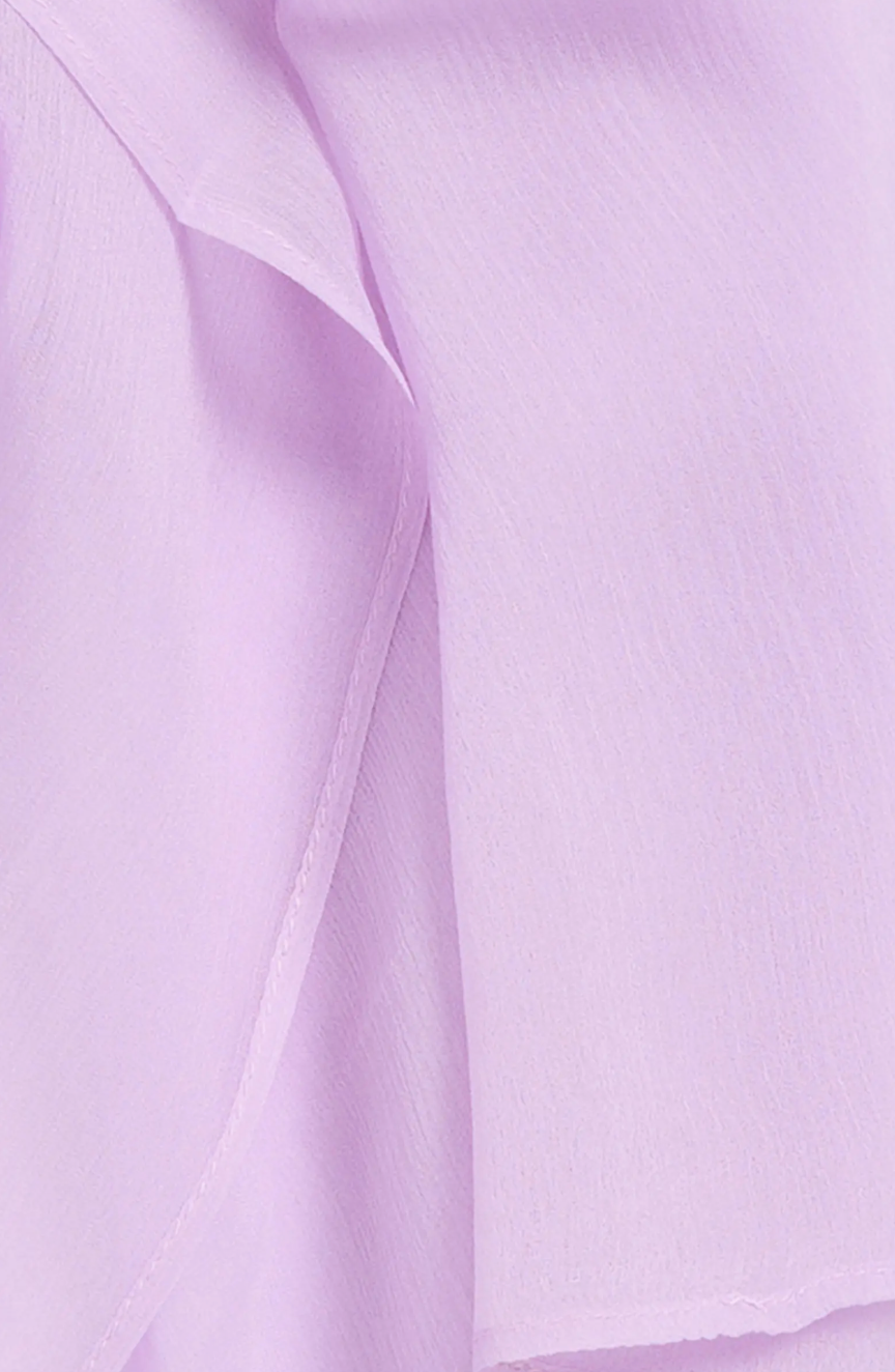 Purple Peace | Silk & Chiffon Long Scarf