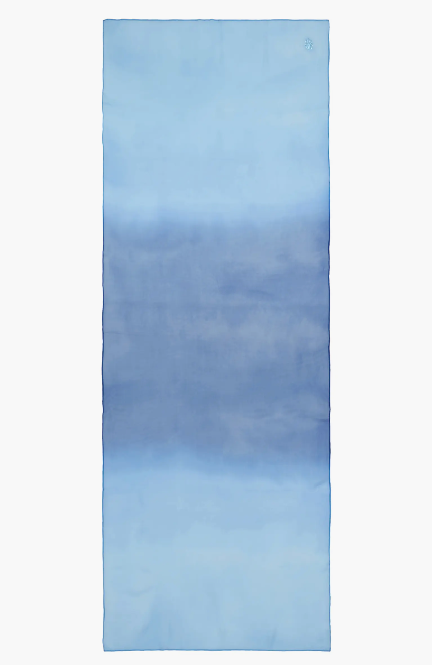 Blue Ombre | Silk & Chiffon Long Scarf