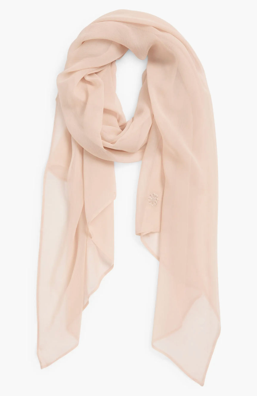 Pink Masterpiece Paint | Silk & Chiffon Long Scarf