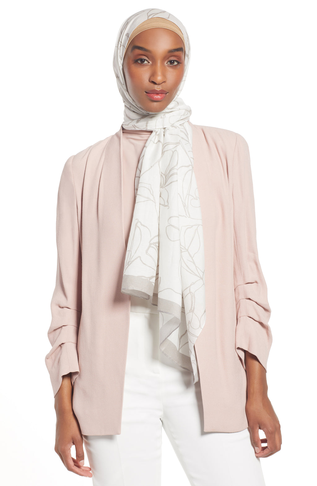 Ivory Floral Stroke | Organic Cotton and Silk